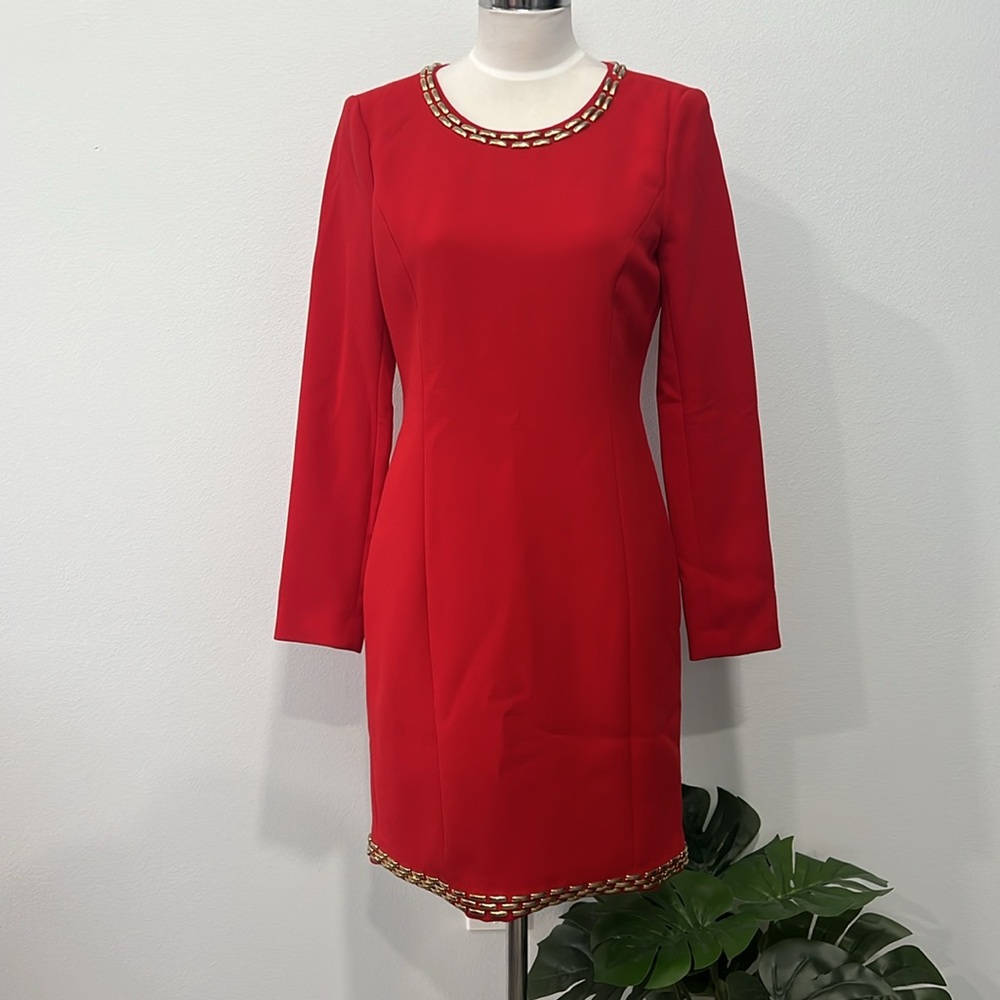 Michael Kors Scarlet Dress with Metallic Details